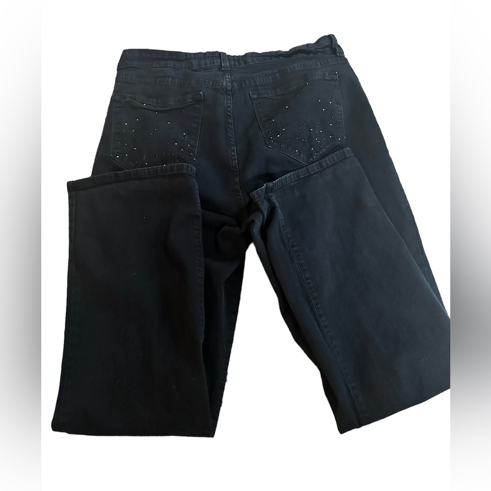 Womens NYDJ Black Bootcut Denim Jeans size 16